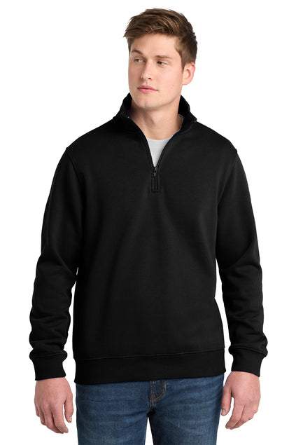 Outlawed Bar Sport-Tek French Terry 1/4-Zip Black Pullover ~ Men's