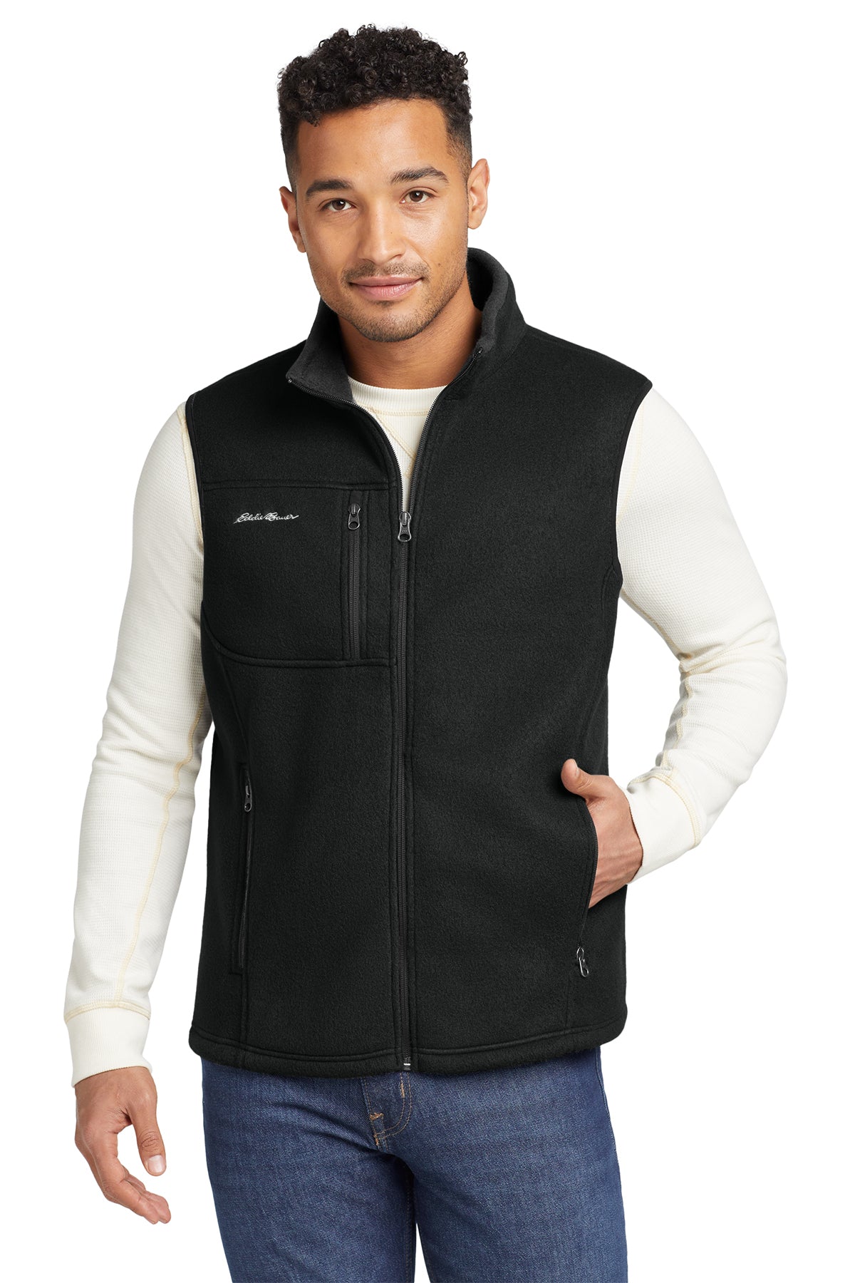 Black Eddie Bauer Fleece Vest ~ Men's