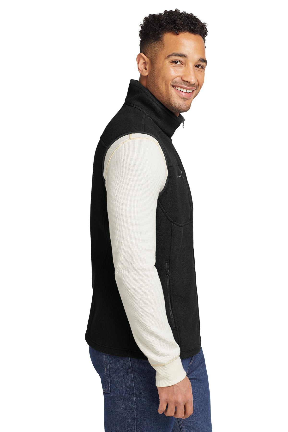 Black Eddie Bauer Fleece Vest ~ Men's