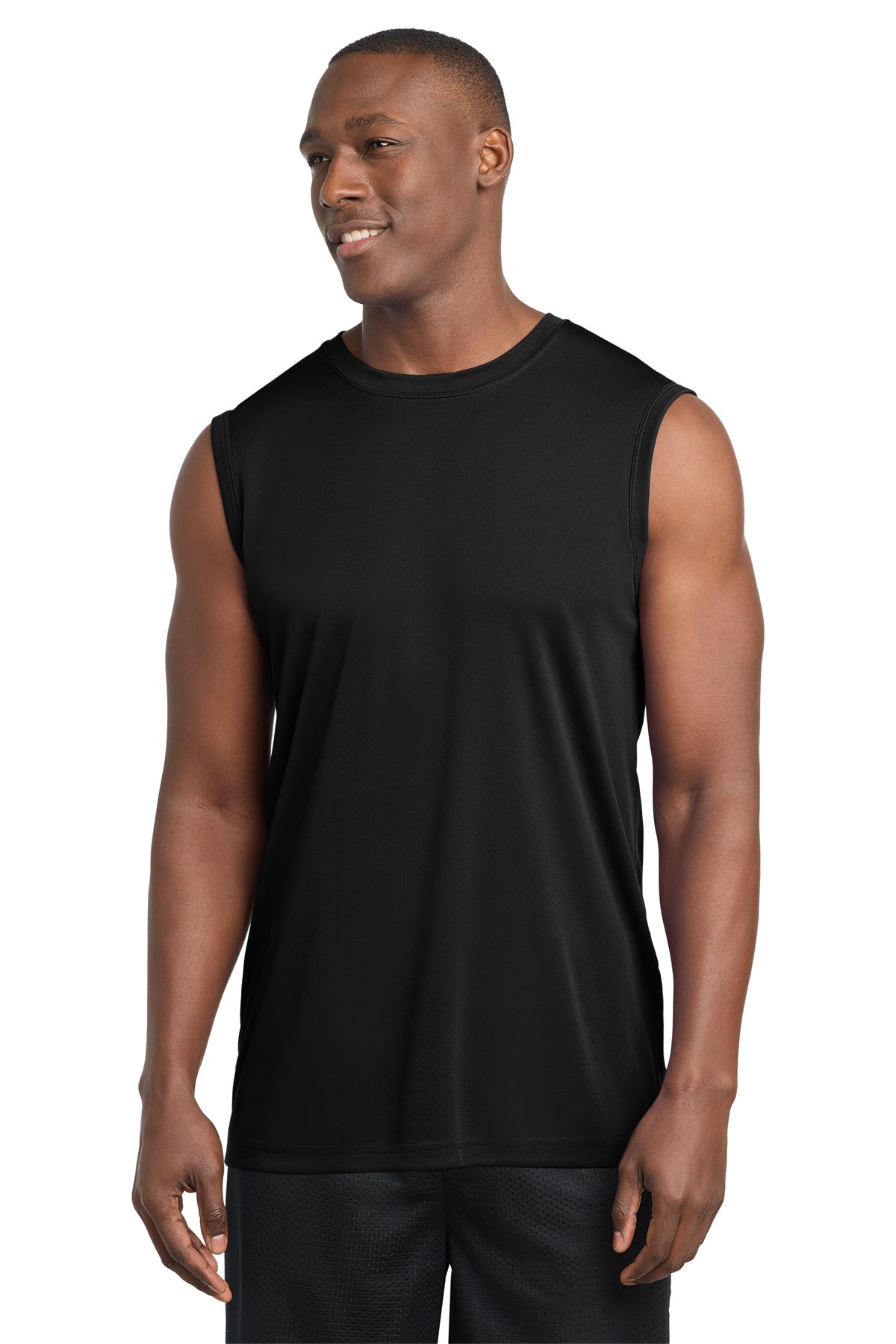 Freedom Soccer Sport-Tek® Men's Sleeveless PosiCharge® Competitor Black Tank~