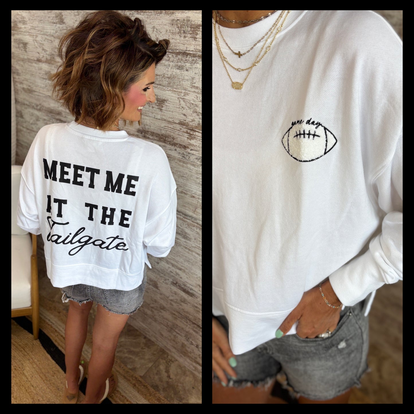 White Tailgate Crew Neck