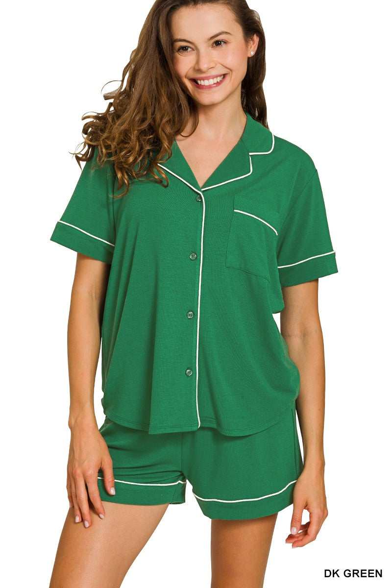 *DOORBUSTER* Pajama Short Set-2 Colors