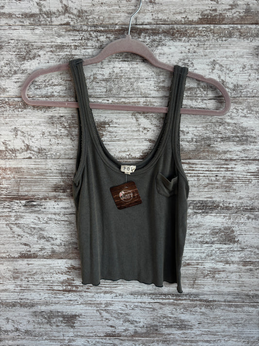 Dried Basil Fitted Tank with Chest Pocket