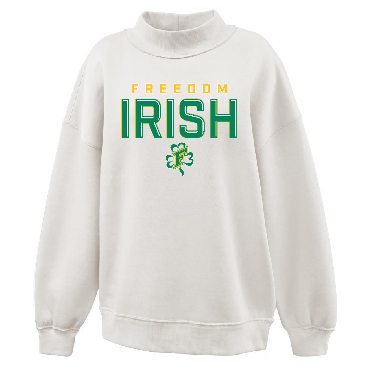 Freedom Irish Cream Pennant Juliet Mockneck Crew ~ Ladies