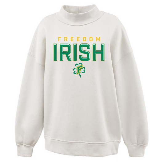 Freedom Irish Cream Pennant Juliet Mockneck Crew ~ Ladies