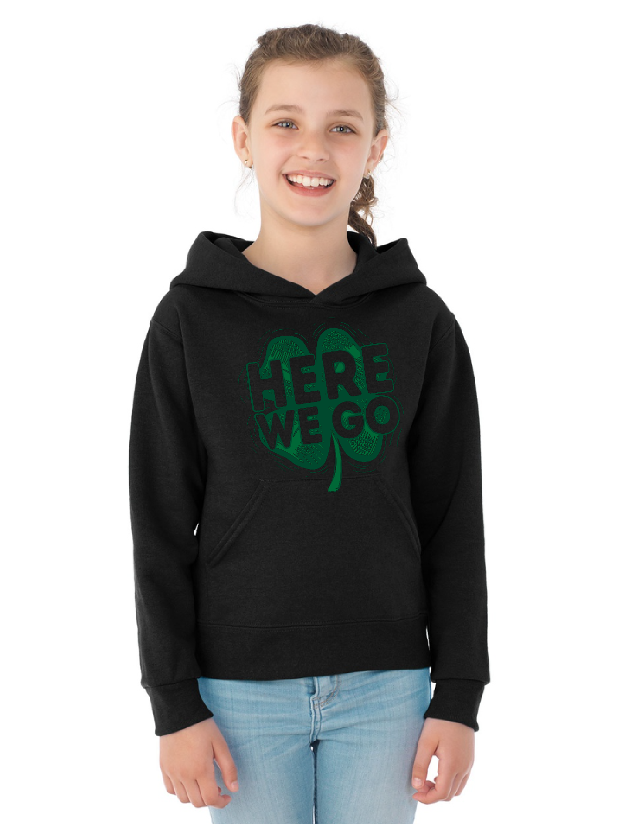 Freedom Cheer and Stunt Black JERZEES NuBlend Youth Hooded Sweatshirt~ Youth