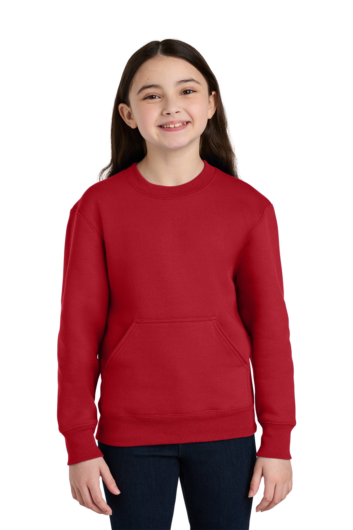Kimberly Red Port & Company Kangaroo Pocket Crew  ~ Adult/Youth