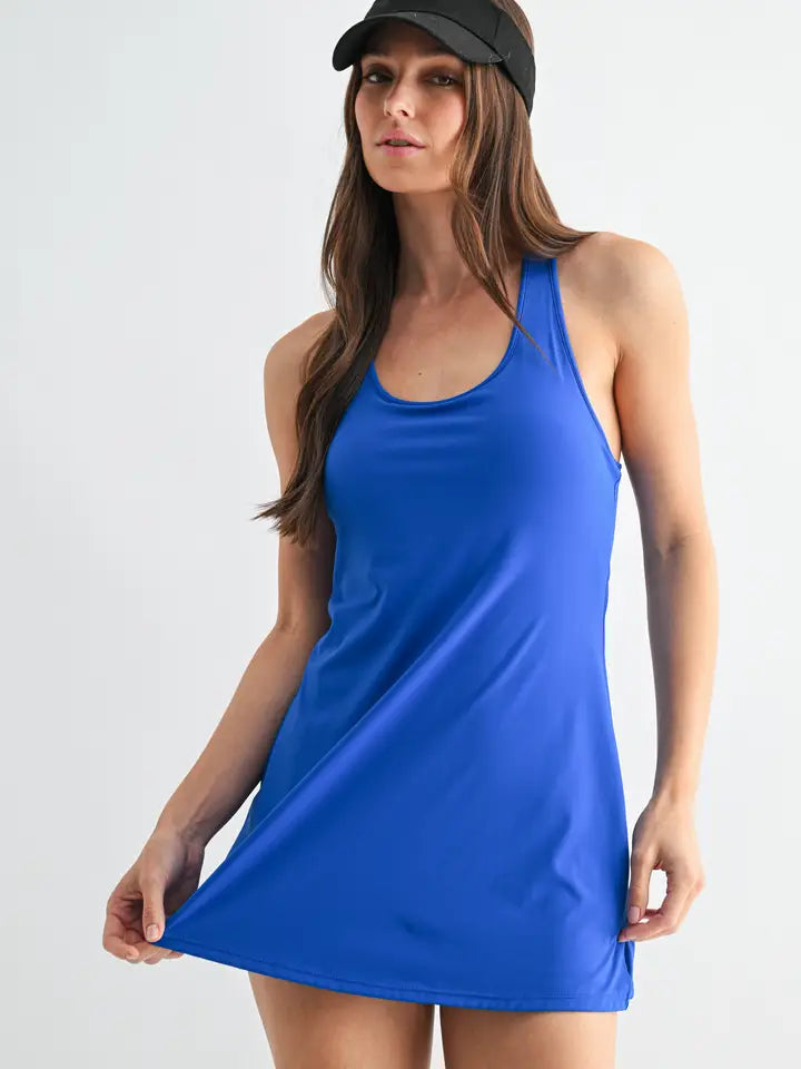 Deep Indigo Flow Twist Active Dress