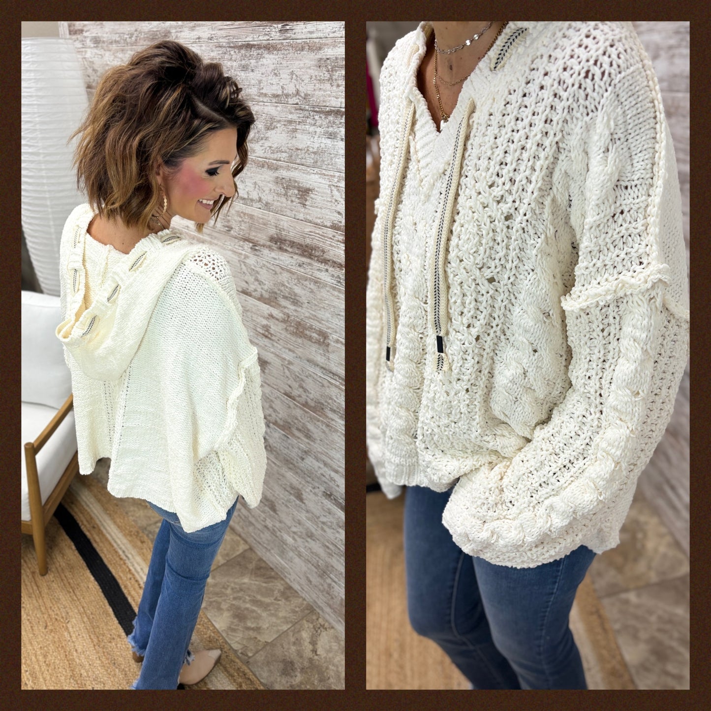 Oversize V Neck Chenille Pullover ~ 2 Colors