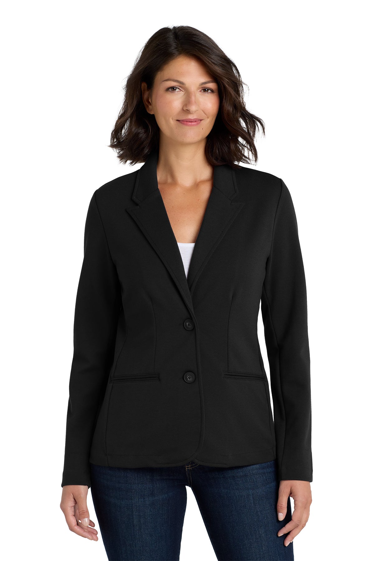 Port Authority® Women's Knit Black Blazer ~ Ladies