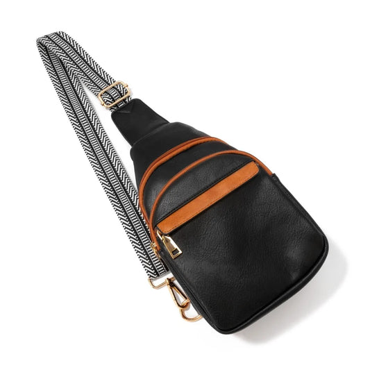 Faux Leather Guitar Strap Sling Bag