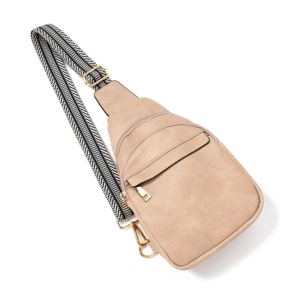 Faux Leather Guitar Strap Sling Bag