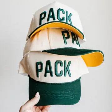 Pack - Green Bay Packers Trucker Hat Green, Yellow, & Cream