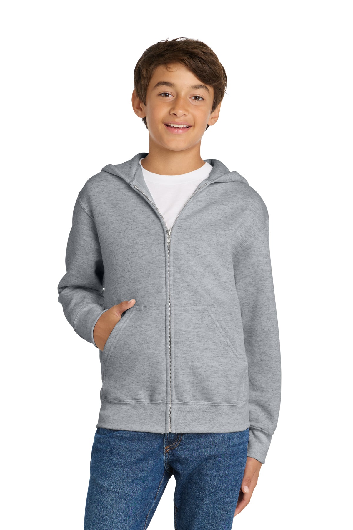 St. Nick's Port & Company Full Zip Hoodie ~ Youth~ 2 Colors ~ Rockets down the Sleeve
