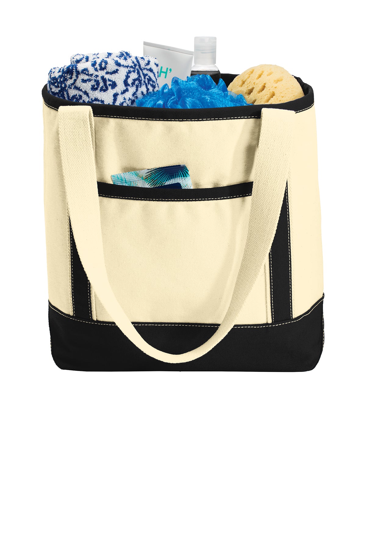 Port Authority® Medium Cotton Canvas Tote~ Black
