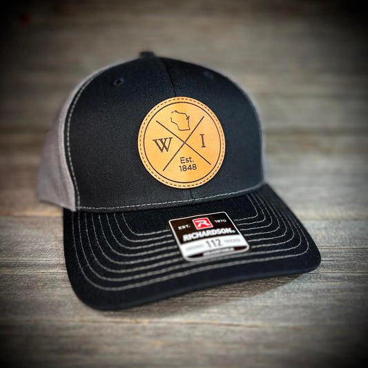 Black Wisconsin Trucker Hat