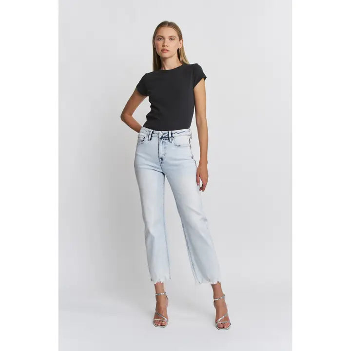 Mica High Rise Acid Crop Jean~ MDP-T3660B