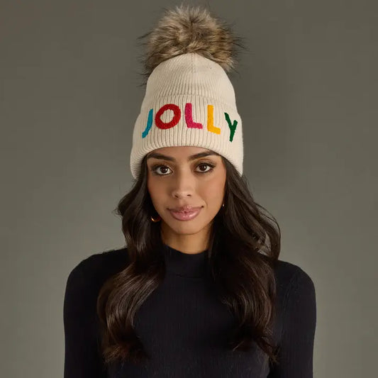 Multi Color Jolly Pom Hat