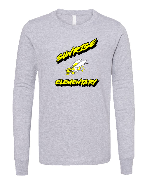 Sunrise Elementary Bella Canvas Long Sleeve  ~ Unisex ~ Sunrise Logos