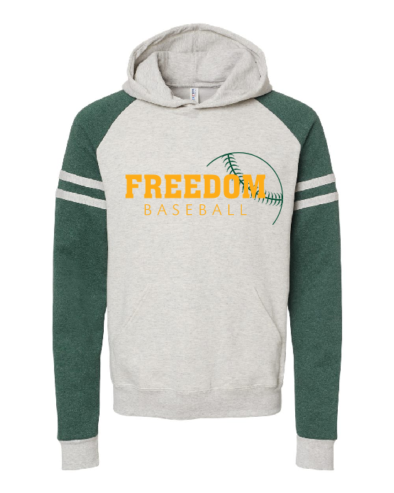 Freedom Baseball Nublend Varsity Stripe Pullover~ Unisex~2 Colors