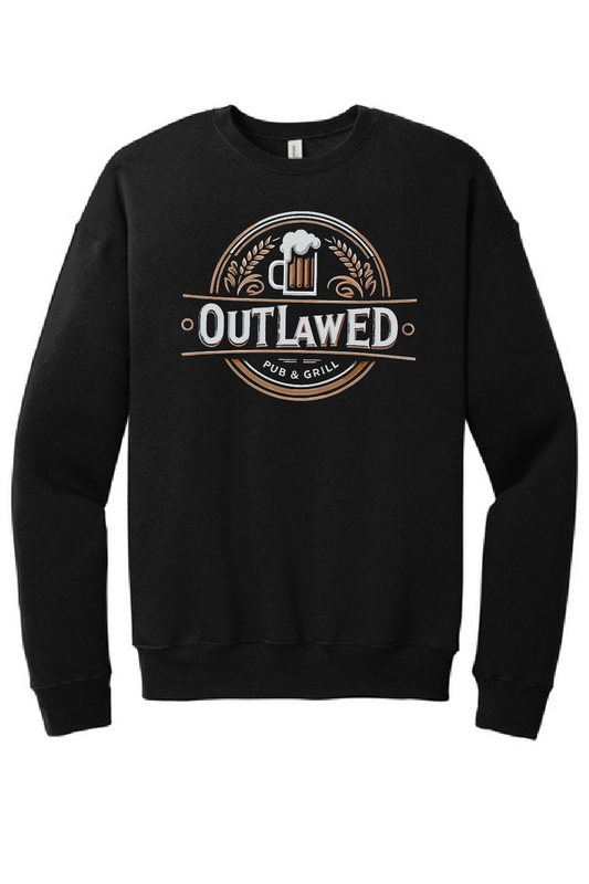 Outlawed Bar Bella Canvas Drop Shoulder Black Crew ~ Unisex