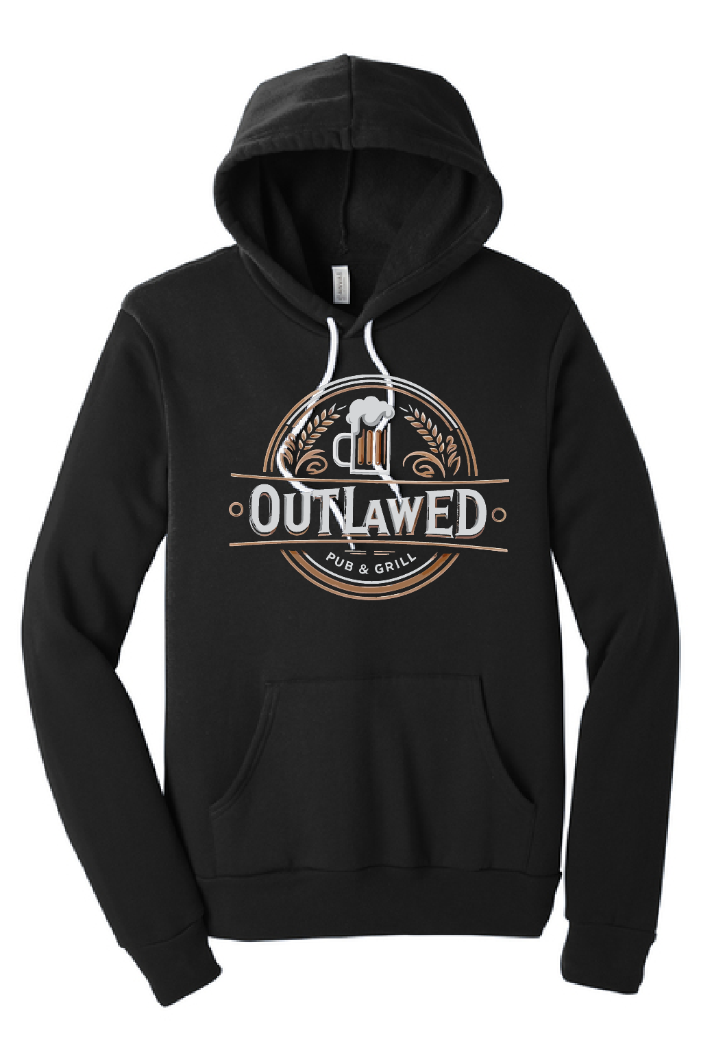 Outlawed Bar Black Bella Canvas Hoodie~ Unisex (Ladies Likes this Hoodie)