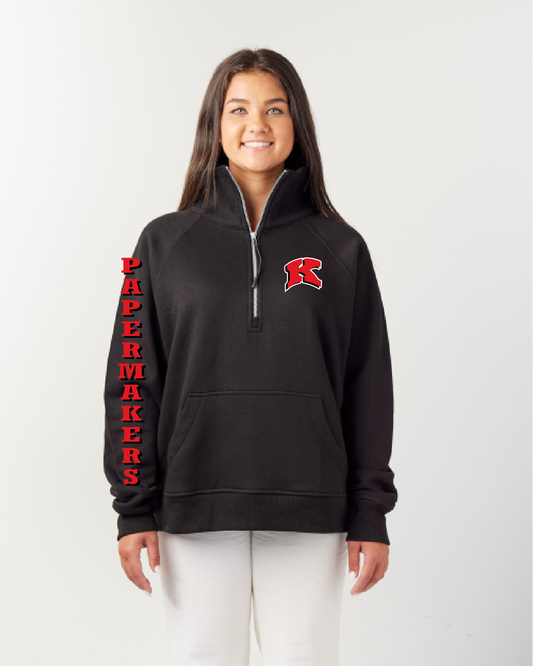 Sunrise Elementary Enza Black 1/4 Zip ~ Ladies