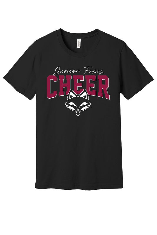 FVL Junior Cheer Bella Canvas Black Jersey Tee~ Unisex and Youth