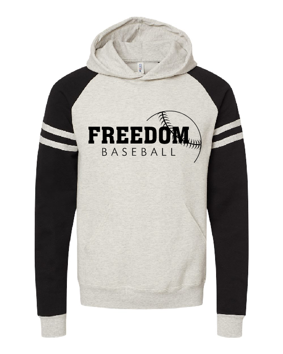 Freedom Baseball Nublend Varsity Stripe Pullover~ Unisex~2 Colors