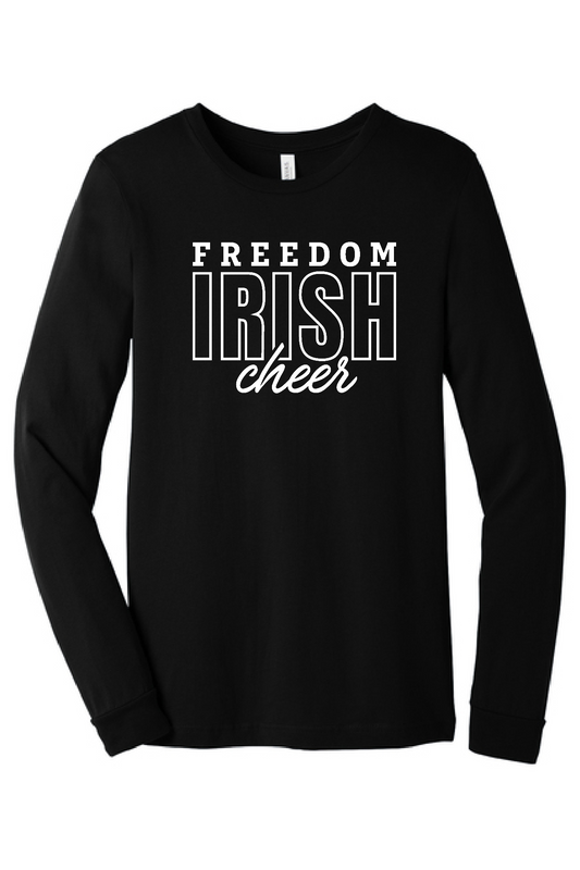 Freeom Irish Cheer Unisex Bella Canvas Black Long Sleeve