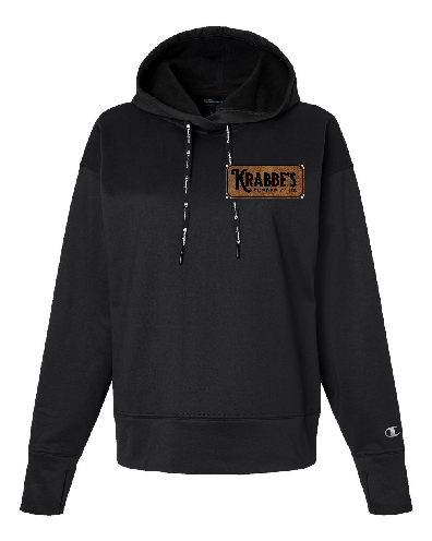 Krabbe's Leather Left Chest Champion Hoodie ~ Ladies