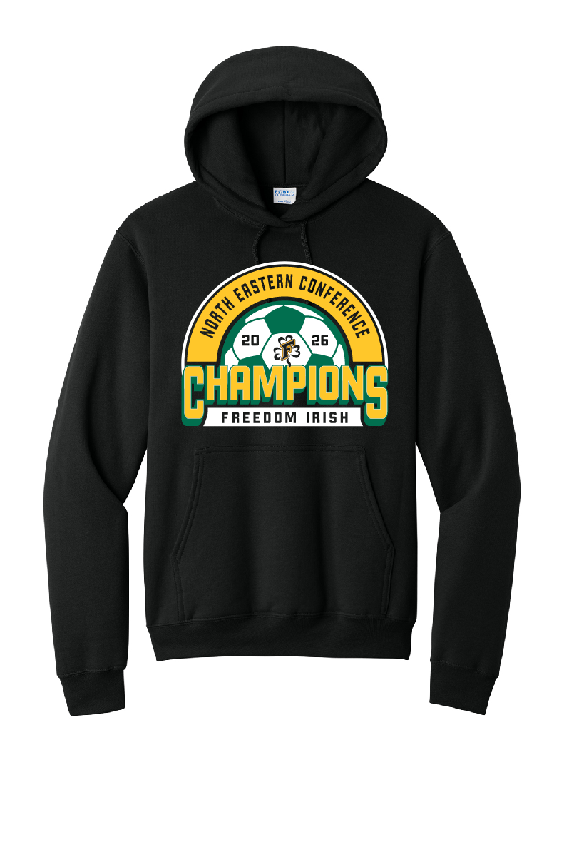 Freedom Boys Soccer Conference Champs Black Port & Company Hoodie~ Youth and Adult Sizes