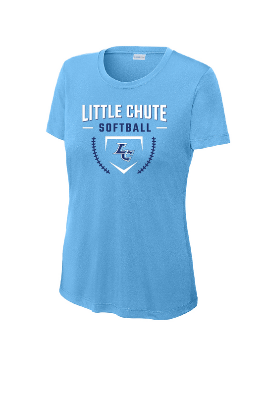 Little Chute Softball Sport-Tek® Women's Posi-UV® Pro Light Blue Tee~