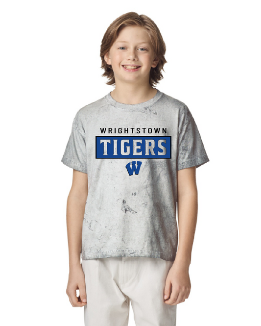 Wrightstown Tigers Comfort Colors Grey Colorblast Tee~ Adult and Youth
