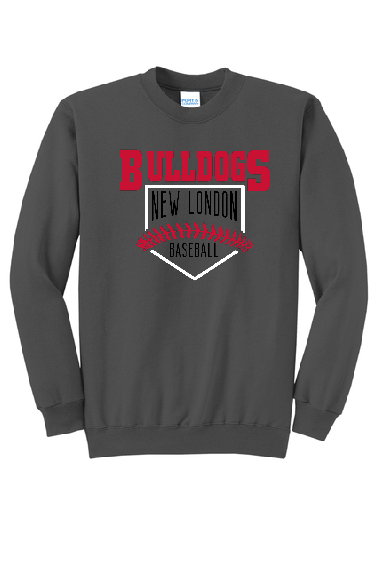 Custom School Baseball/Softball Port & Company Crew~ 4 Color Choices