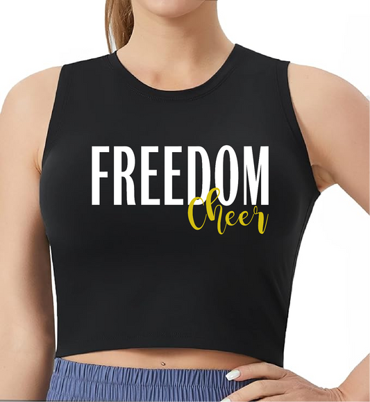 FHS Cheer Gym People Black Crop