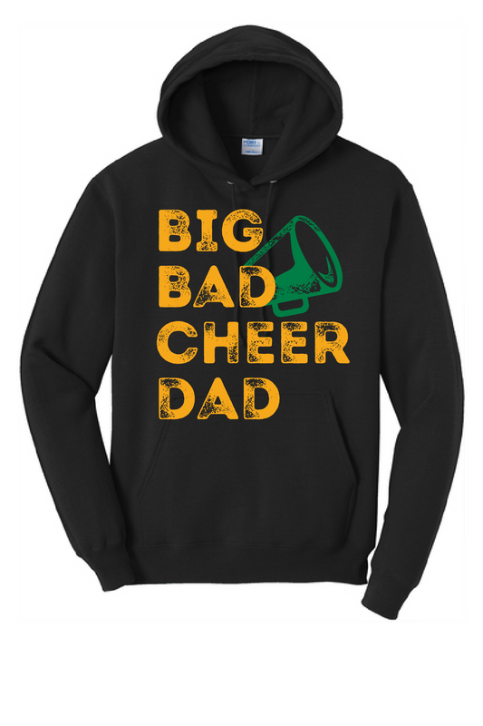 Freedom Irish Big Bad Cheer Dad Black Port & Company Hoodie