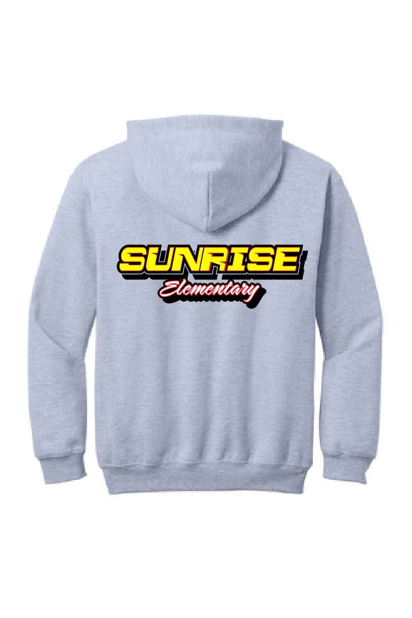 Sunrise Elementary Grey Sunrise Hoodie~ Youth and Unisex