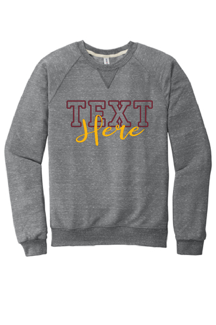 Custom Two Word Jerzee Snow Crew~ 6 Color Choices