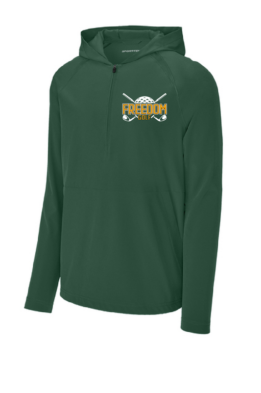 Freedom Golf Sport-Tek Repeat 1/2-Zip Long Sleeve Forest Hooded Jacket