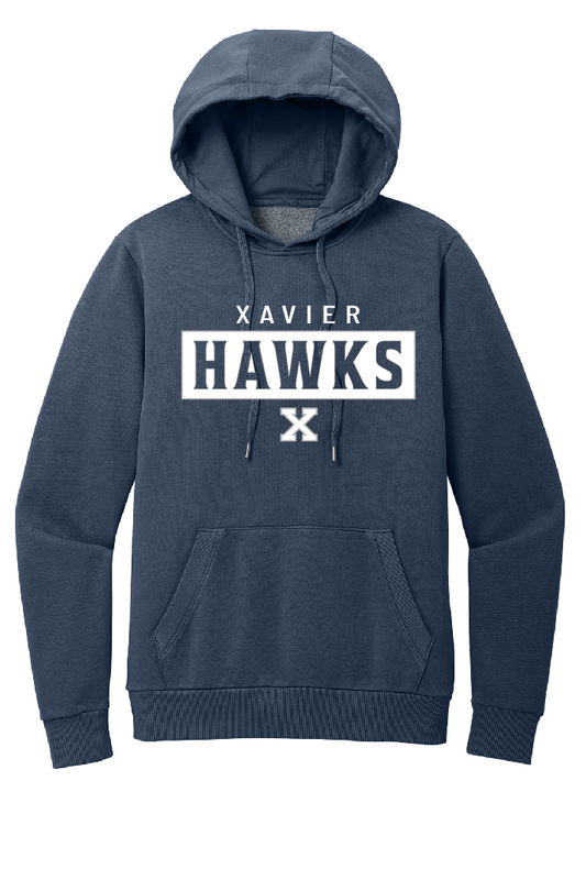 Xavier Hawks District Wash True Navy Fleece Hoodie