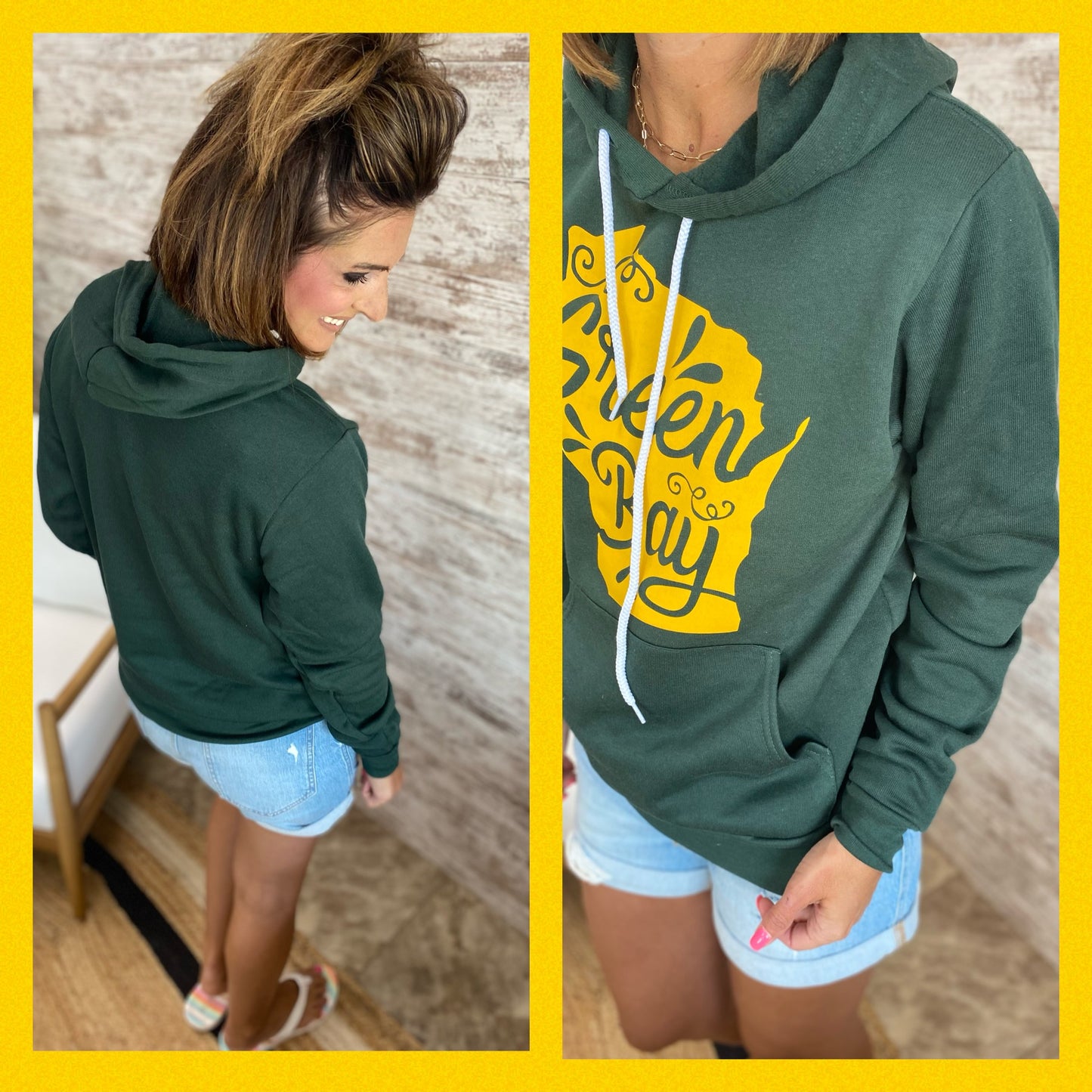 Green Bay Bella Soft Hoodie