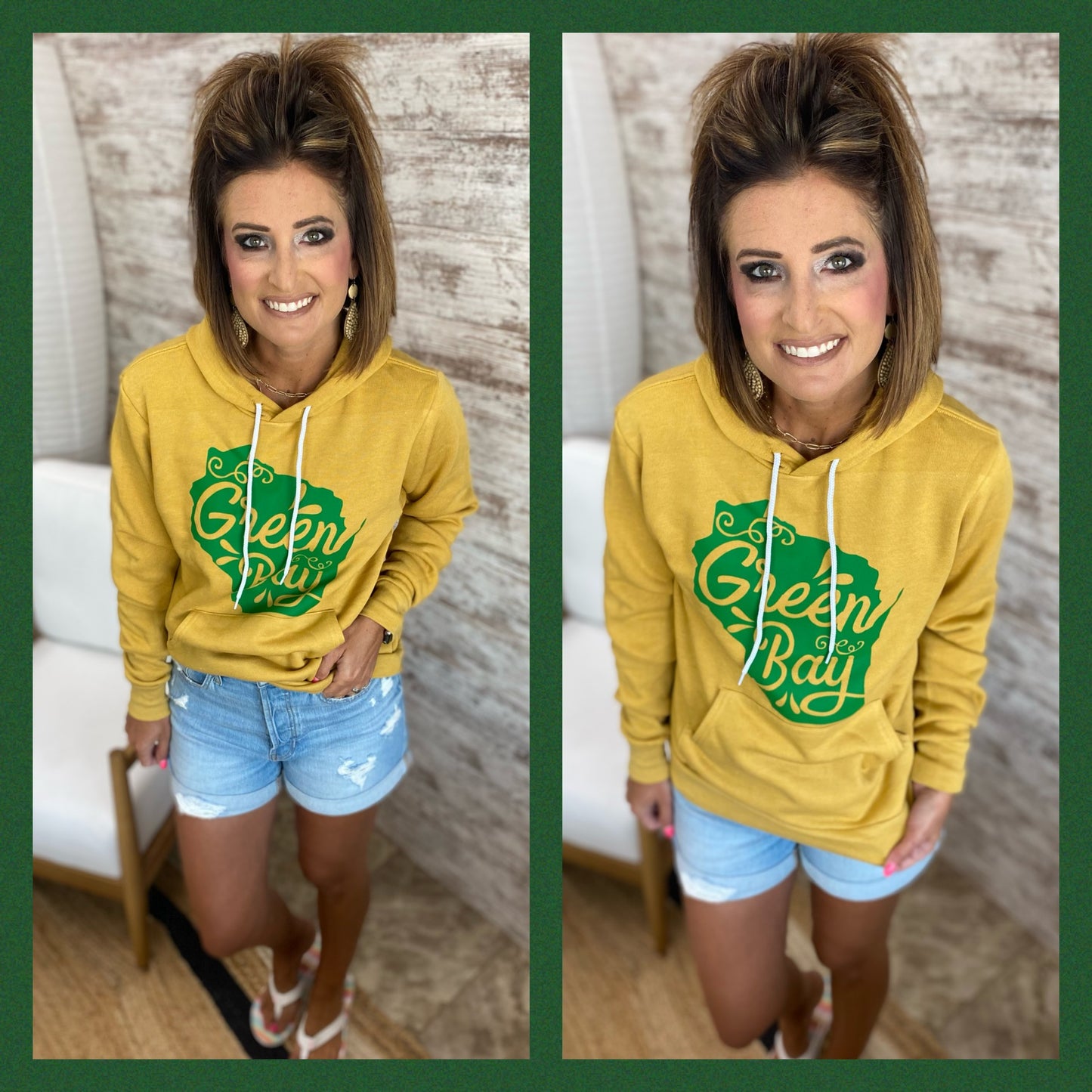 Green Bay Bella Soft Hoodie