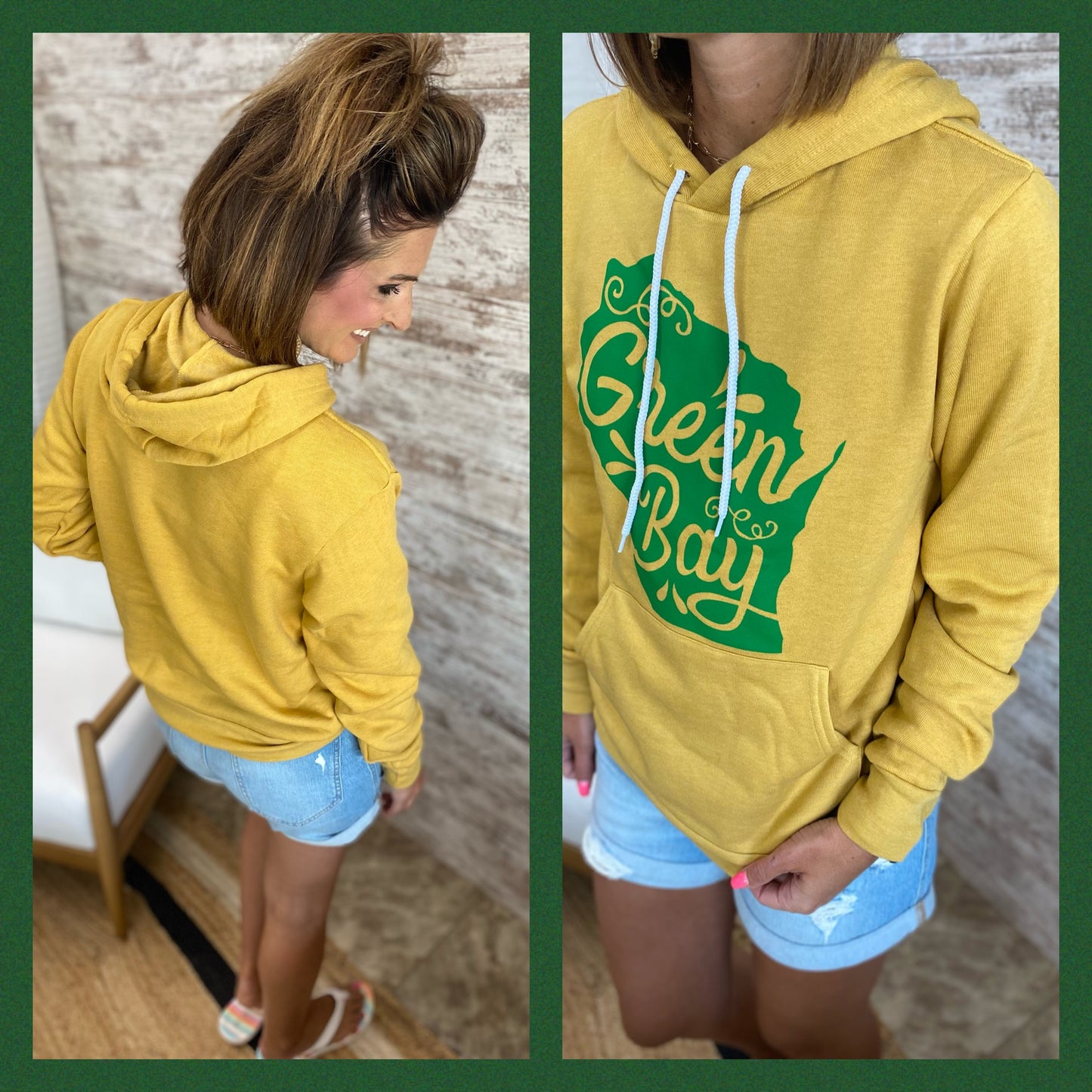 Green Bay Bella Soft Hoodie