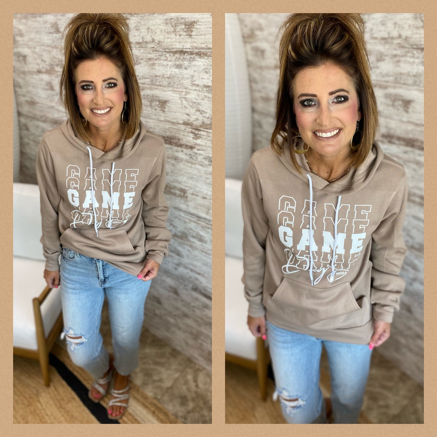 Game Day Football Bella Hoodie ~ 2 Colors