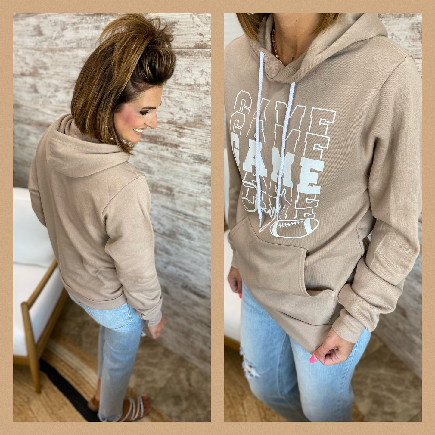 Game Day Football Bella Hoodie ~ 2 Colors