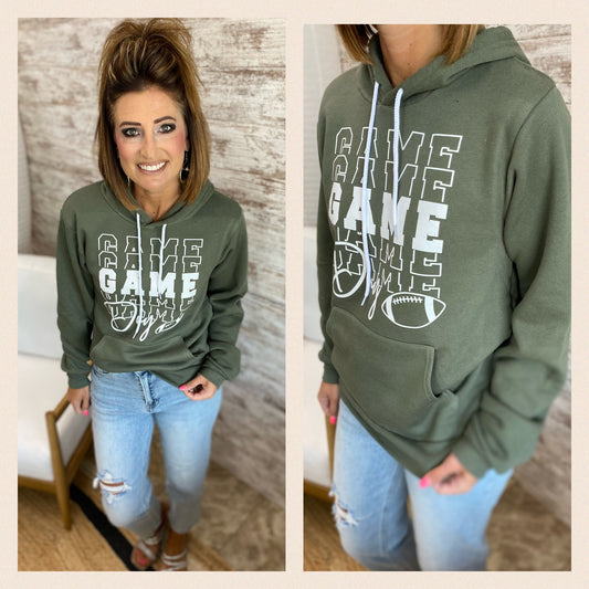 Game Day Football Bella Hoodie ~ 2 Colors