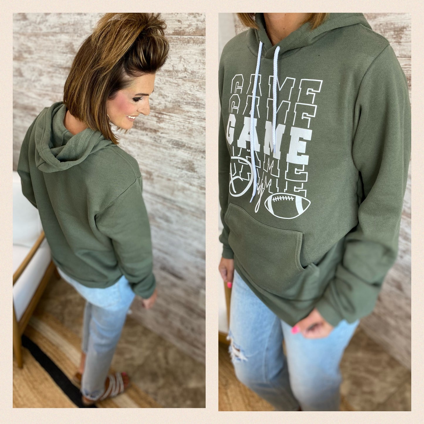 Game Day Football Bella Hoodie ~ 2 Colors