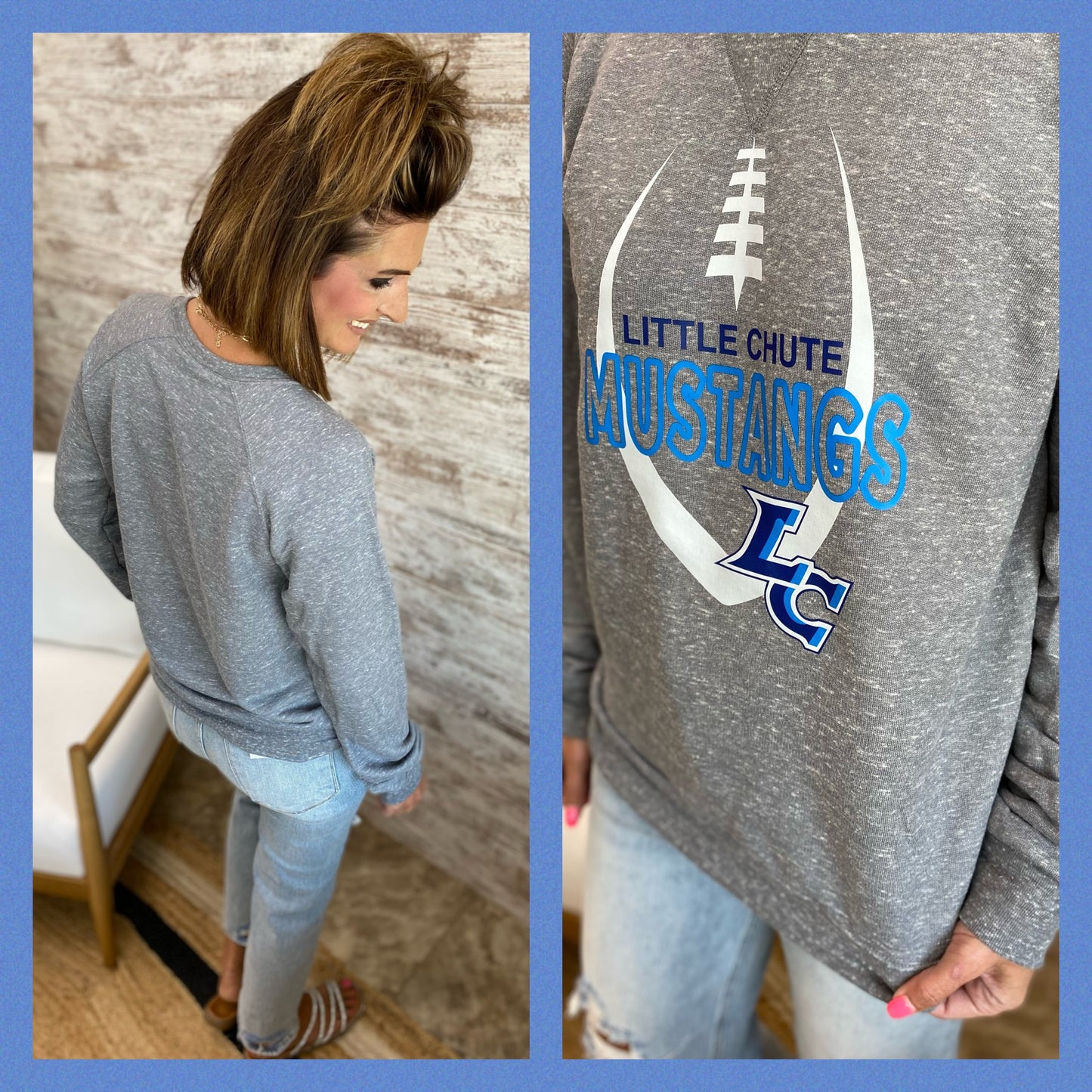 Little Chute Mustangs Football Crewneck