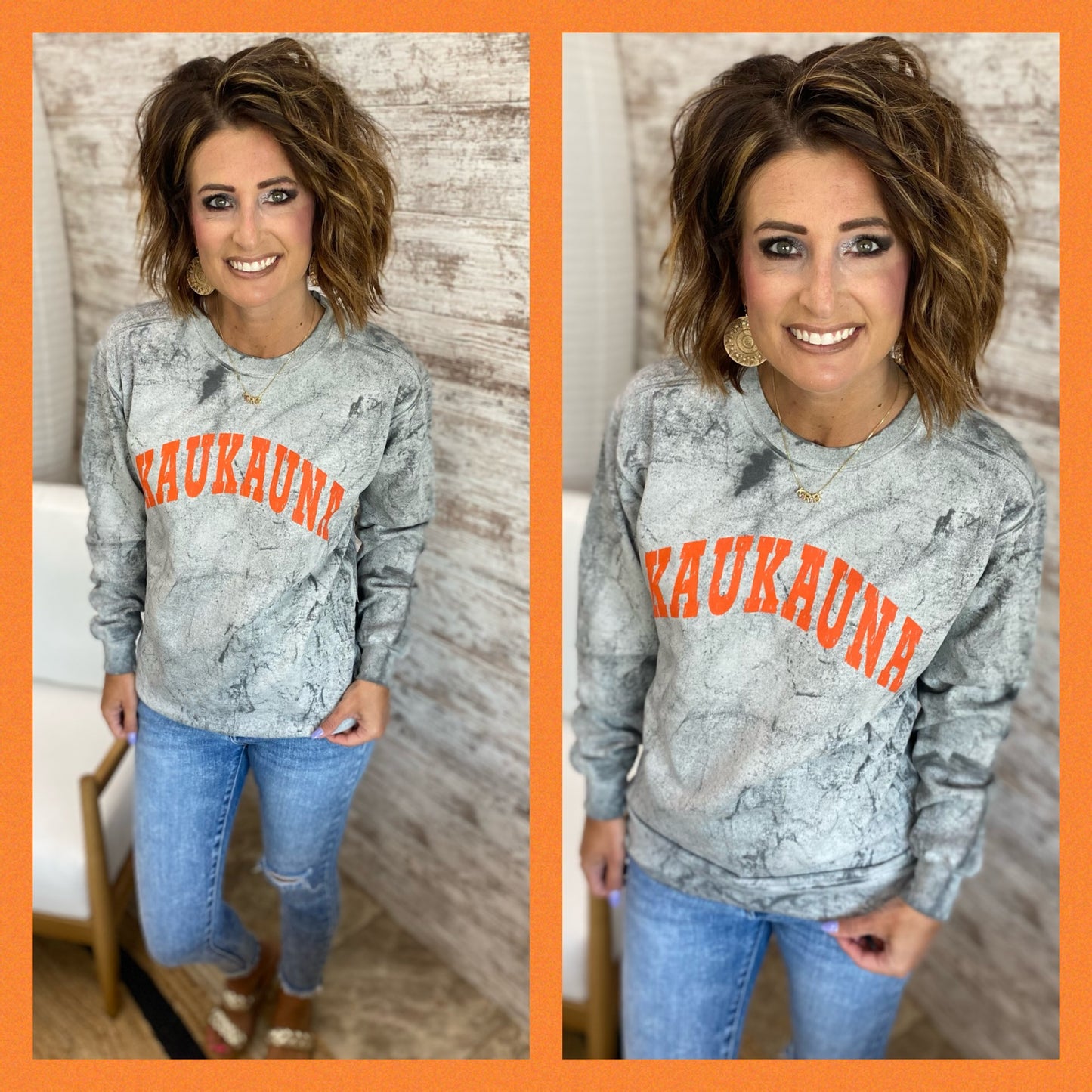 Kaukauna Smoke Colorblast Crewneck